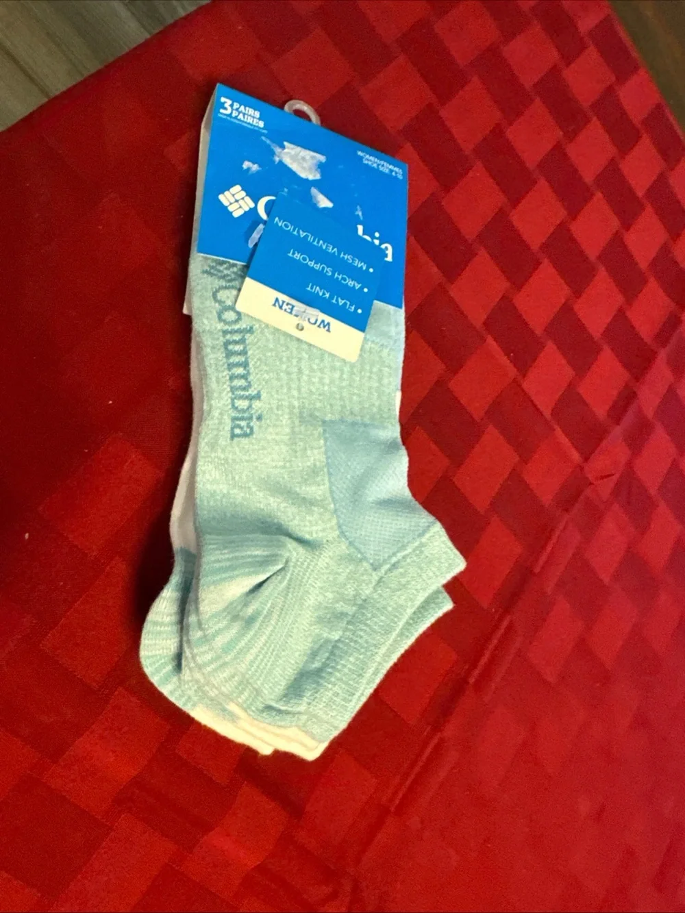 Columbia Women's 3-Pack Low-Cut Socks - Light Blue